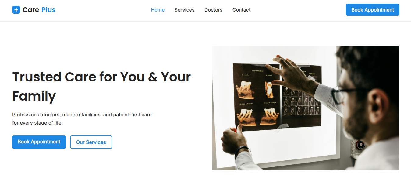 CarePlus Clinic Website
